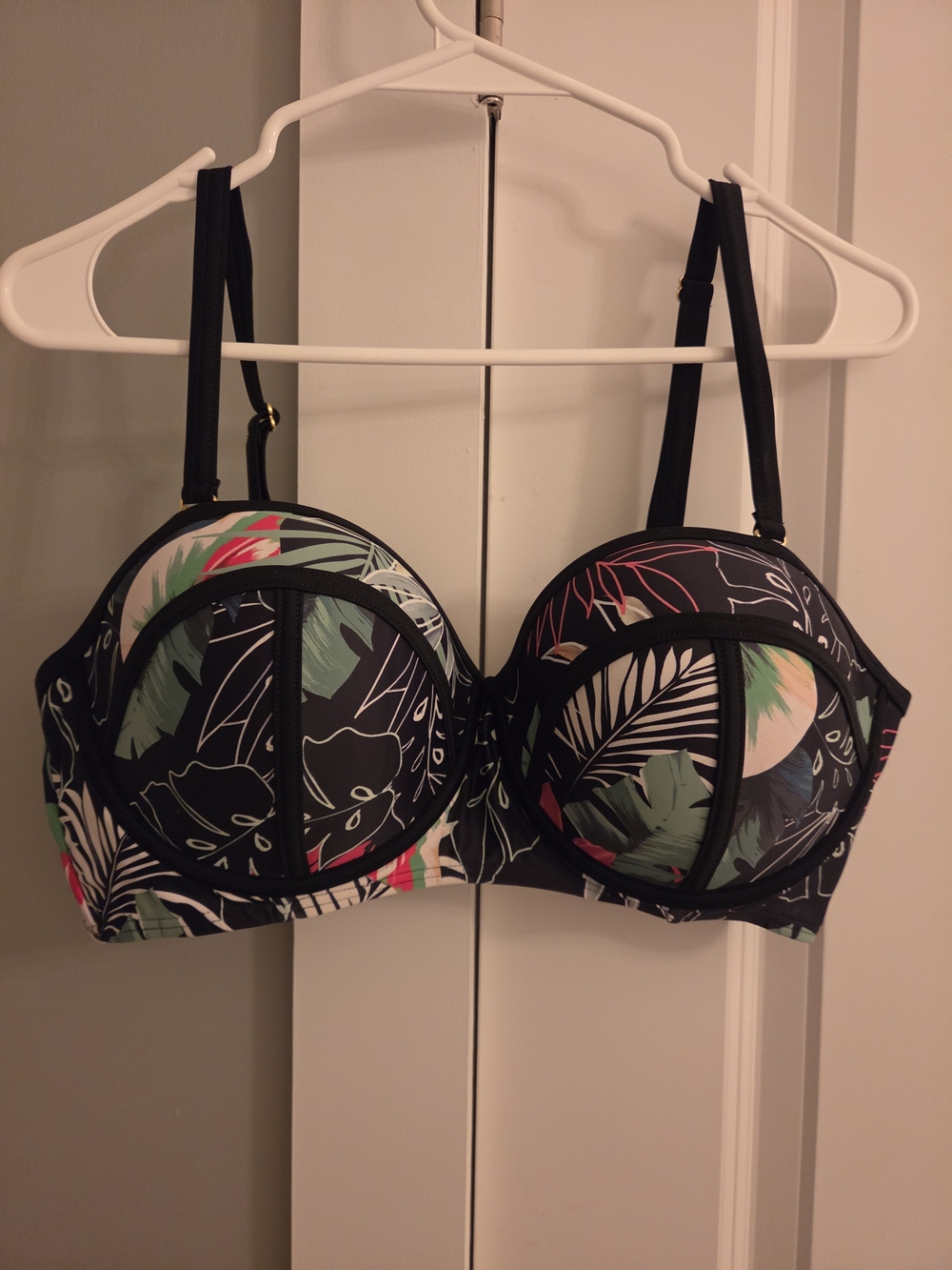 Swimsuits For All Black Madame Underwire Bikini Top NWT Size 14